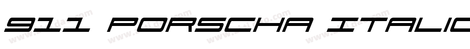 911 Porscha Italic字体转换